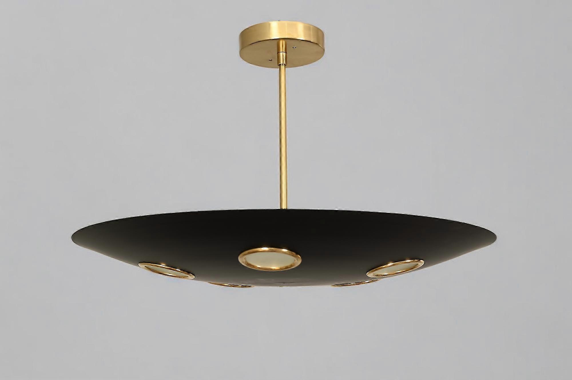 6-Light Brass Circle Pendant – Bright And Aesthetic