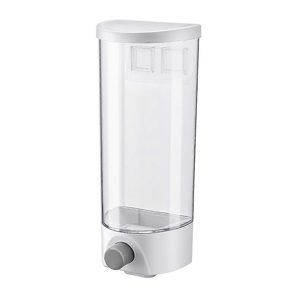 Wall Mounted Automatic Rice Cereal Dispenser Plastic Transparent Grain Storage