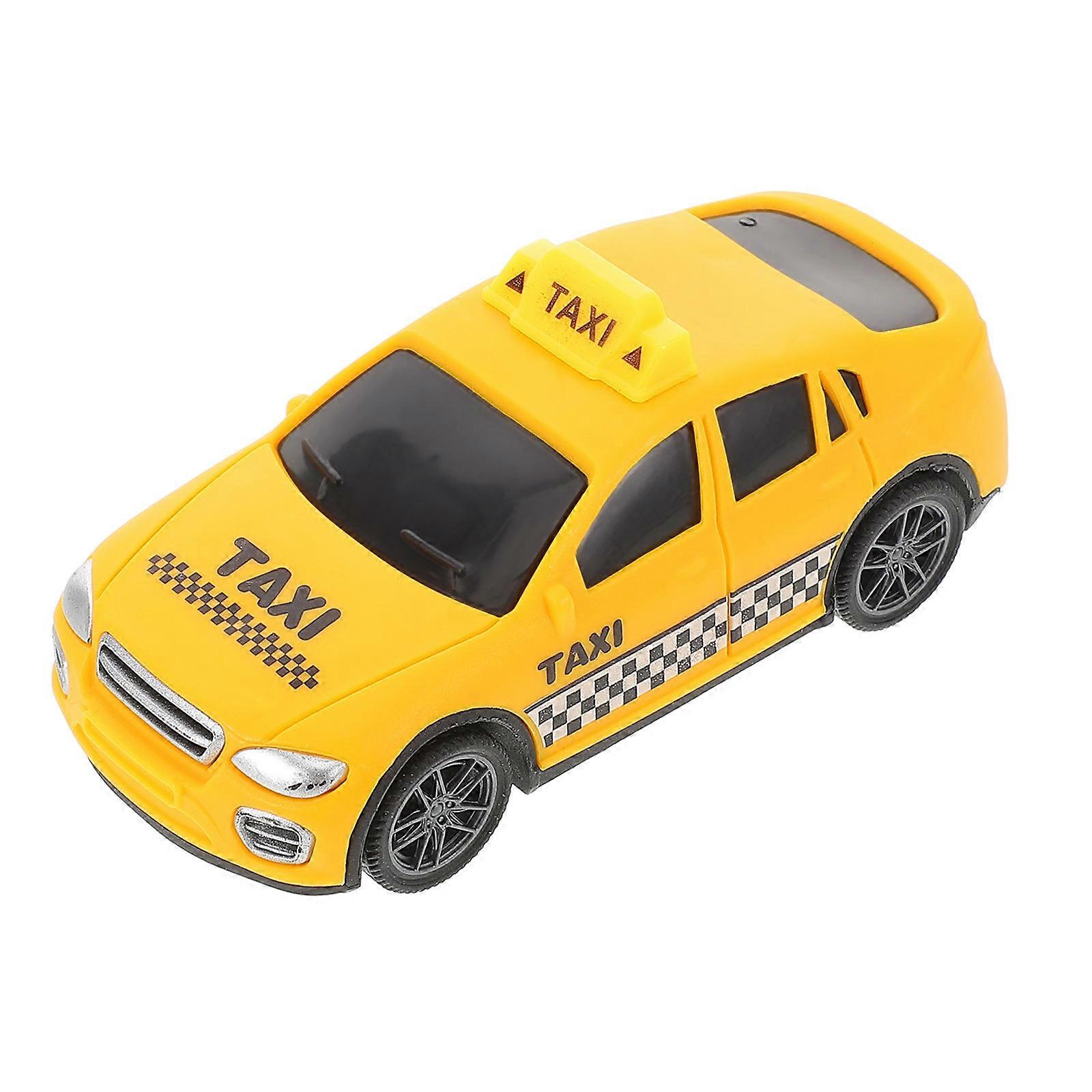 Kids Playing Pull Back Car Toy Inertial Model Plastic Yellow