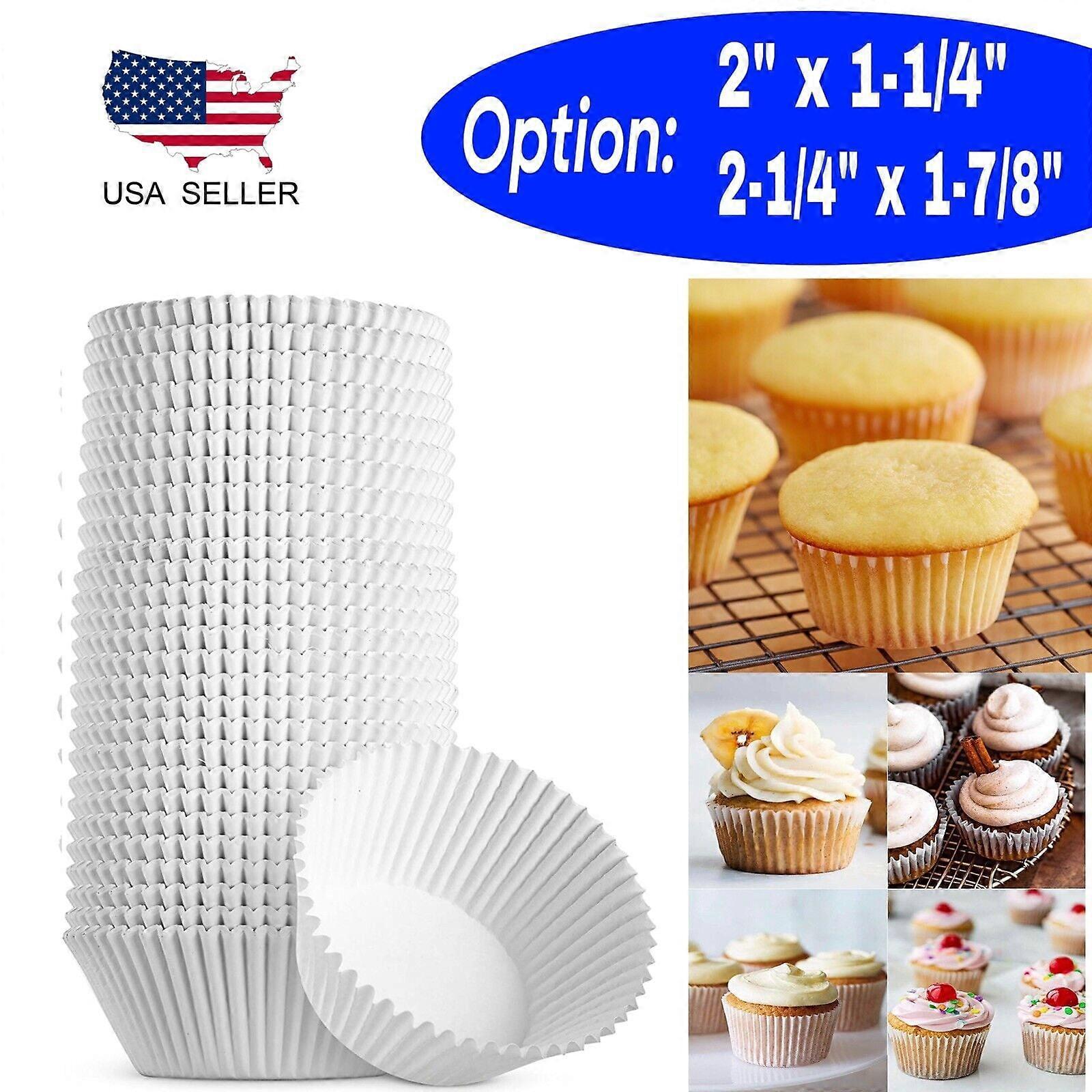 White Cupcake Muffin Liners, Baking Cups, Food Grade Cupcake Liners