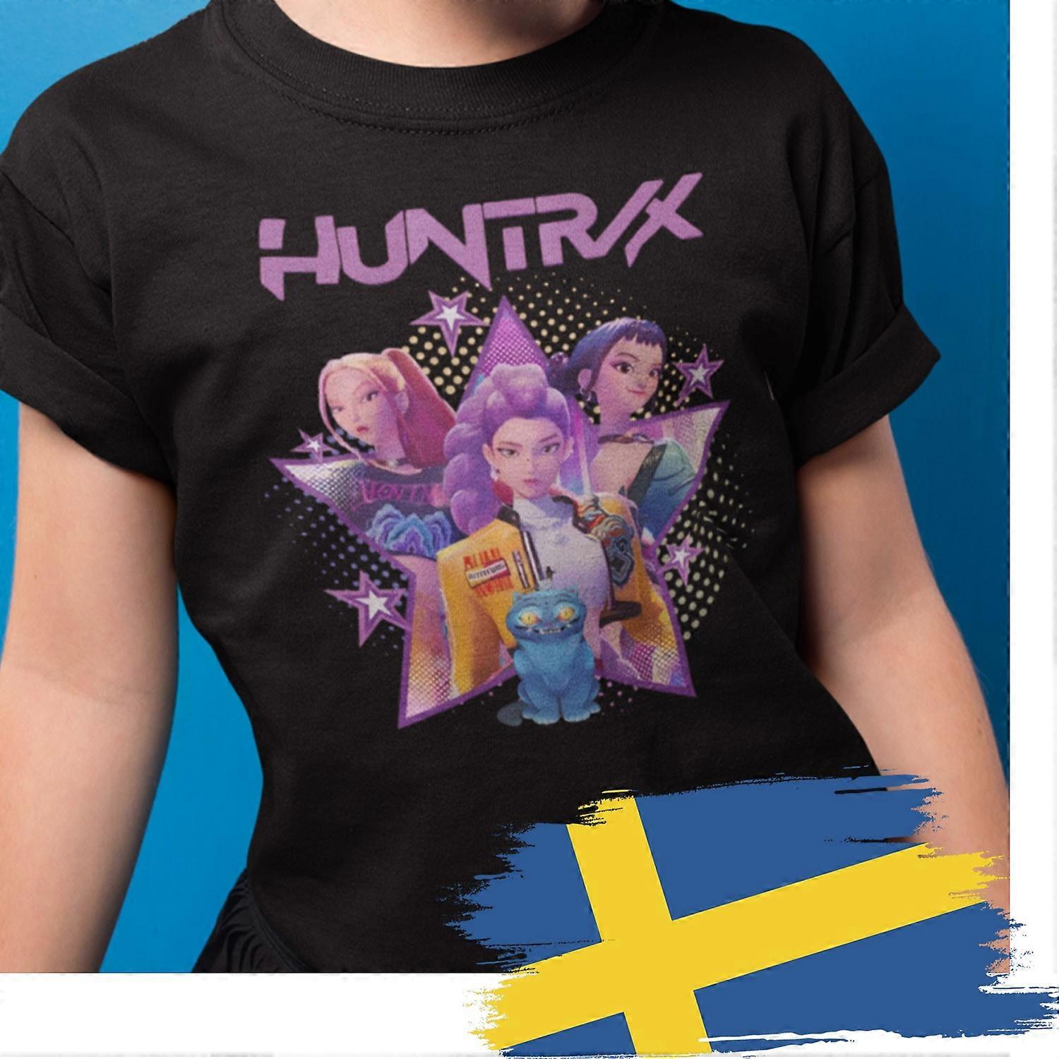 K-Pop tričko Black Star – Huntrix - Lovci démonů (Mira, Rumi & Zoey)