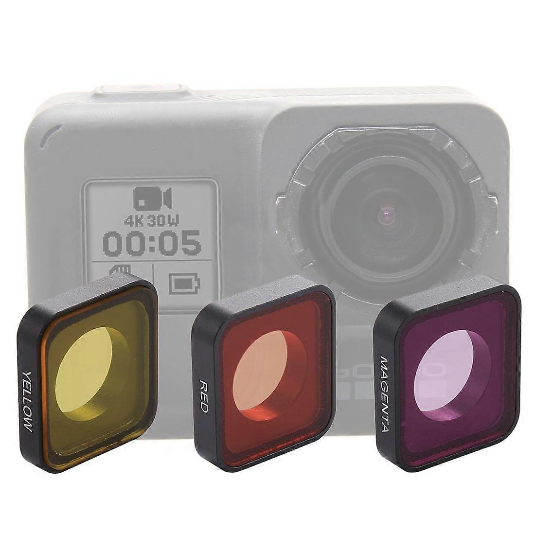 3 in 1 Snap-on Color Lens Filter for GoPro HERO6 /5