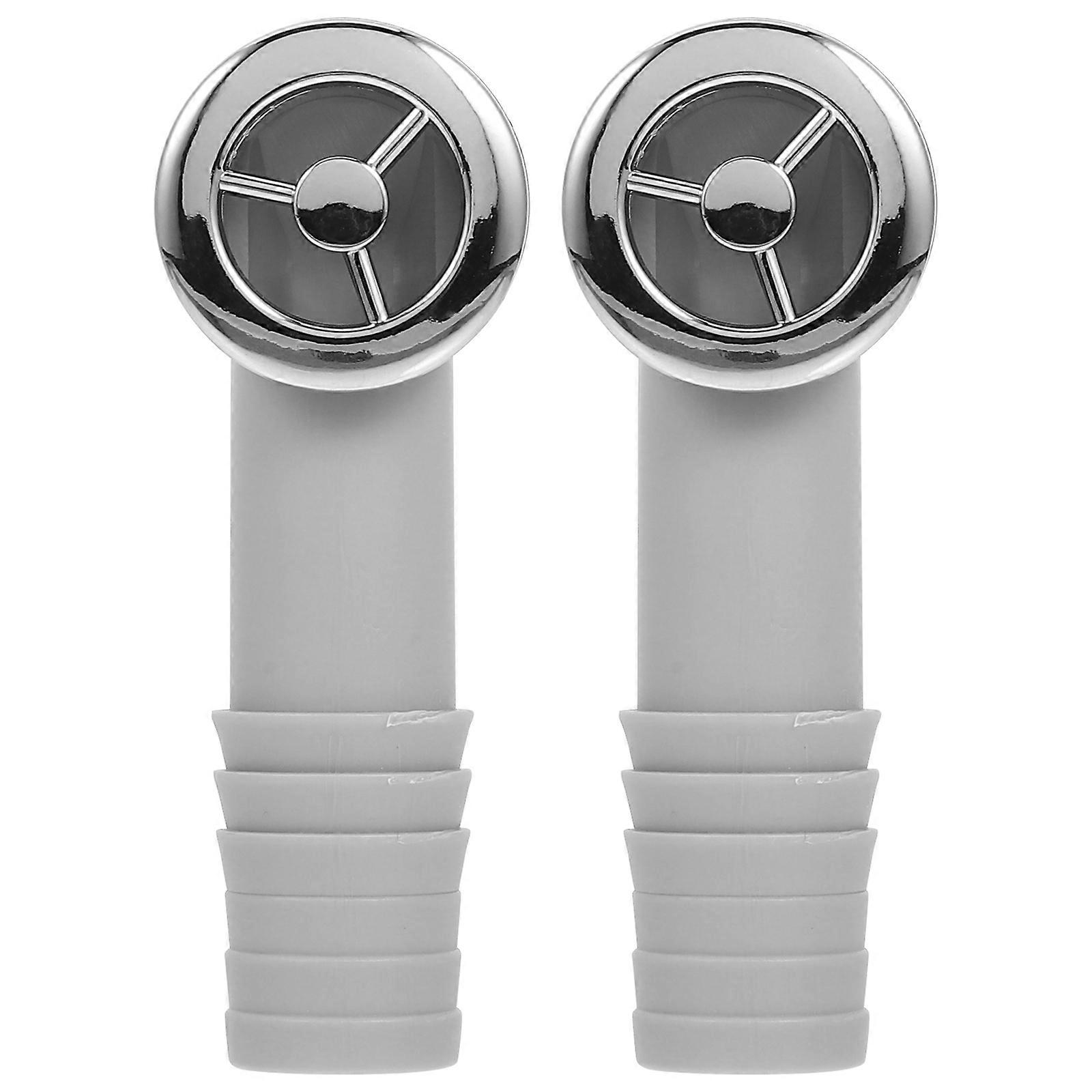 Sink Overflow Pipe Kitchen Accessory Overflow Head for 2Pcs White Plastic