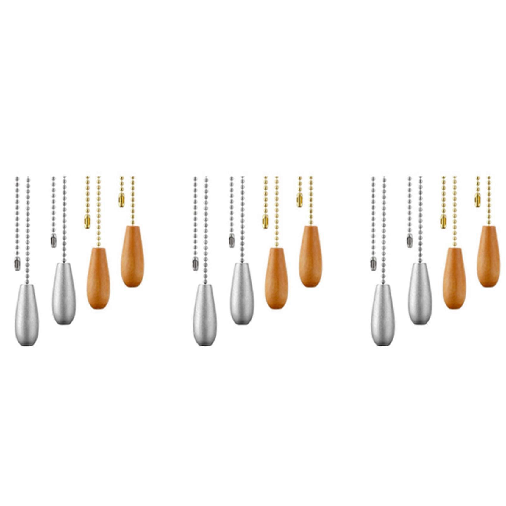 12 Pieces Ceiling Fan Chain Pulls Wooden Pull Chain Extension Pull Chain for Ceiling Light Lamp Fan Chain
