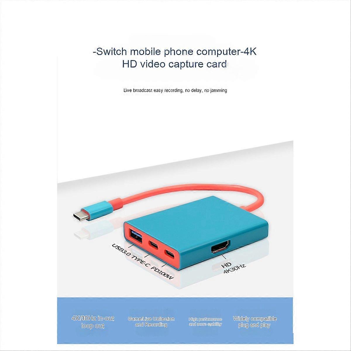 TYPE C HD Video Capture Card Loop-Out Game Camera Live Recording