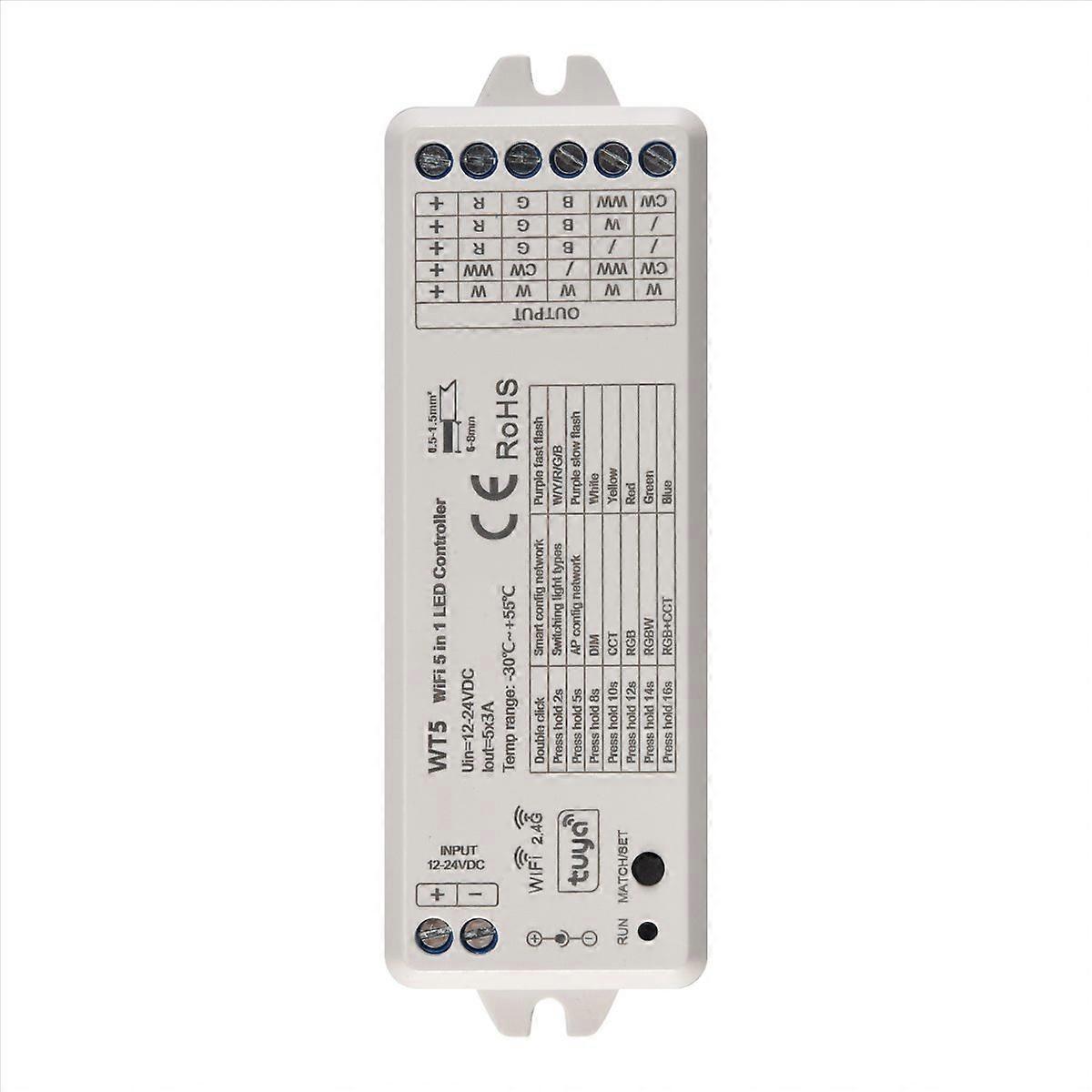 Tuya LED Controller 5 in 1 Dimmer CCT RGB RGBW RGBWW RGBCCT