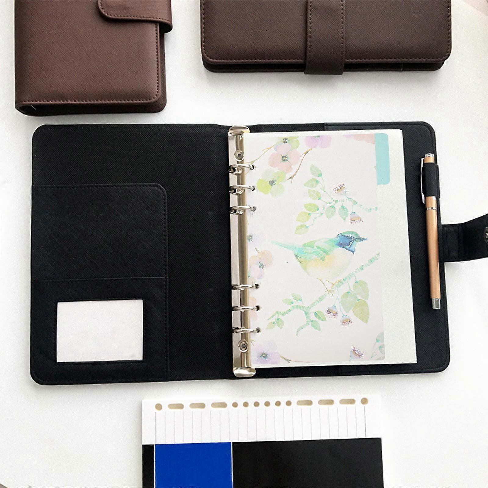 2 Sets Portable Colorful Thick Paper Separator Rings Notebook 6 Hole Index Page