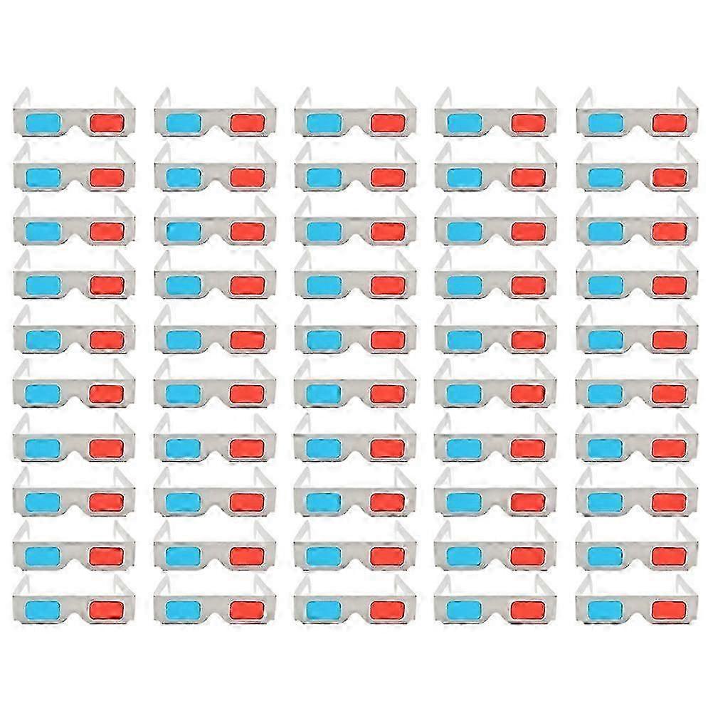 3D Movie Glasses in Red and Blue for TV Viewing and Gaming