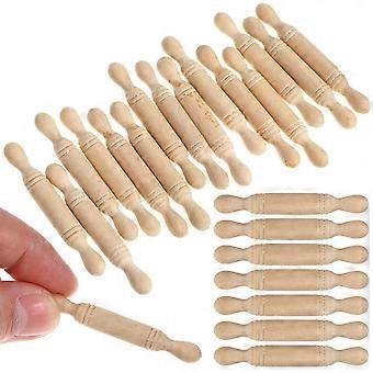 Mini-Nudelholz aus Holz für Kinder, 75-teiliges Küchenspielzeug-Set