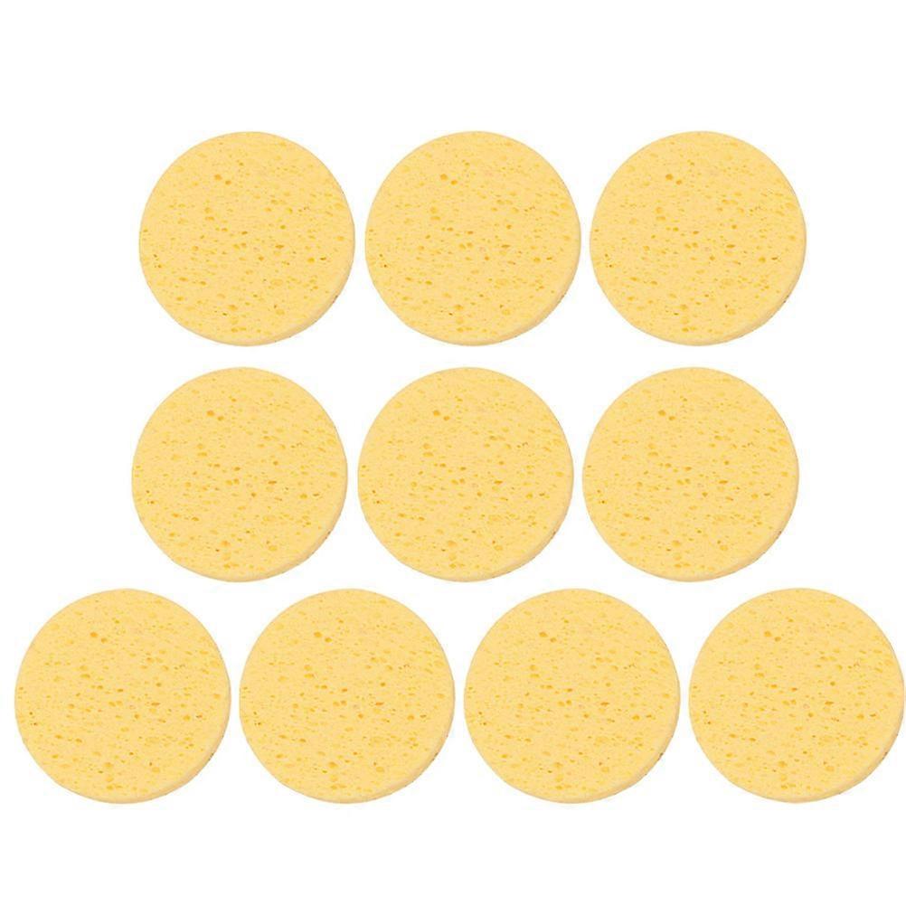 Makeup Removal Sponge Face Powder Puff for Cleansing 30Pcs Yellow