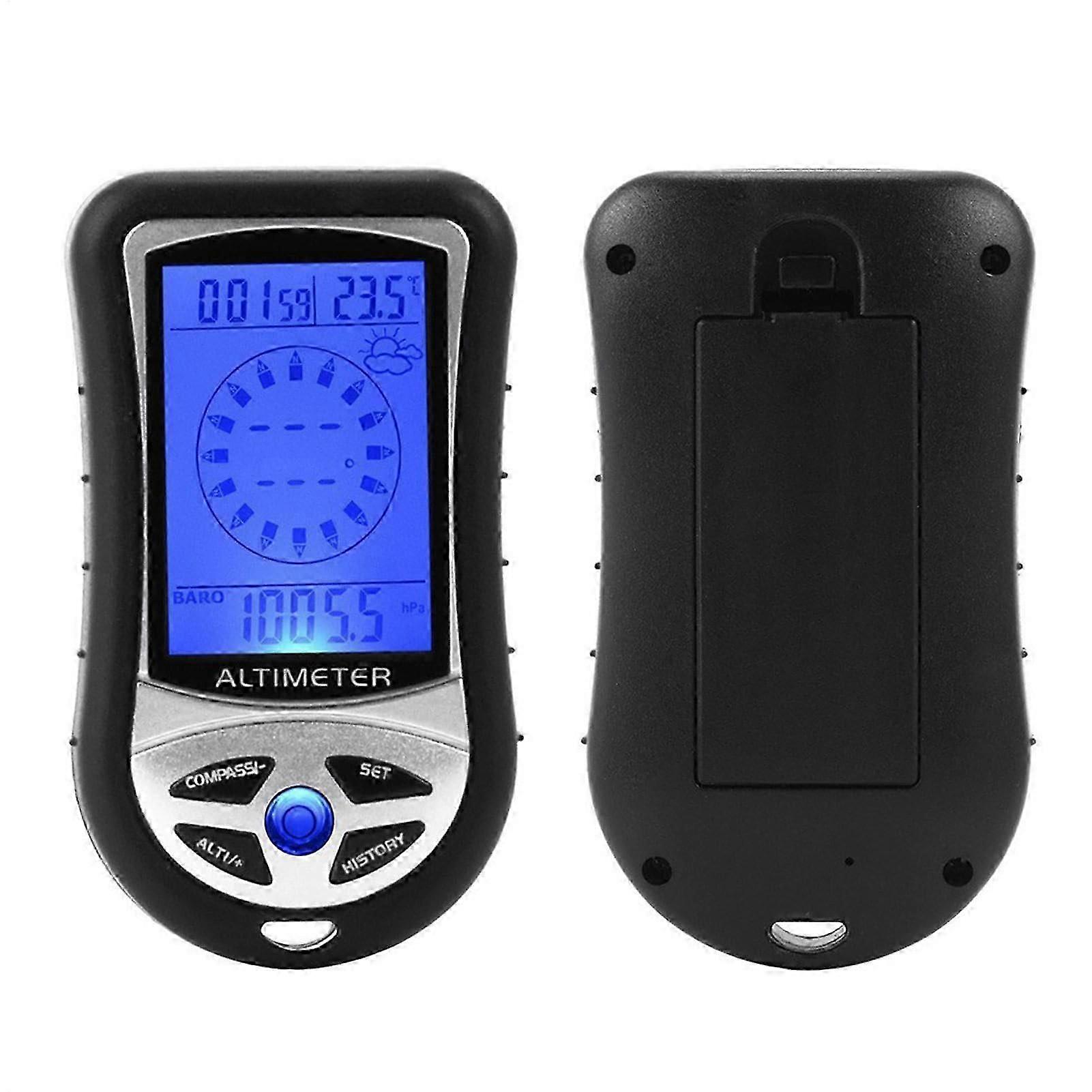 Portable electronic altimeter with backlight and weather forecast