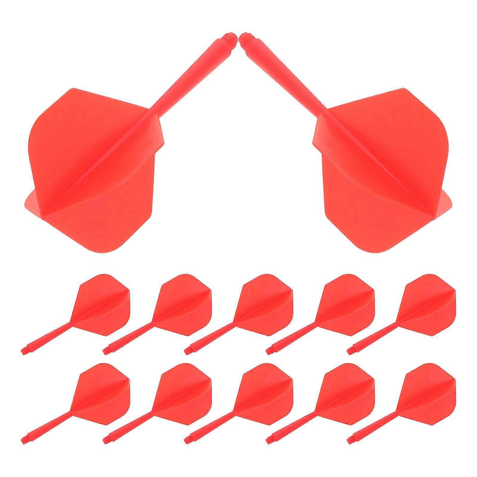 Plastic Integrated Dart Flights Dart Shafts for Game 12Pcs Set