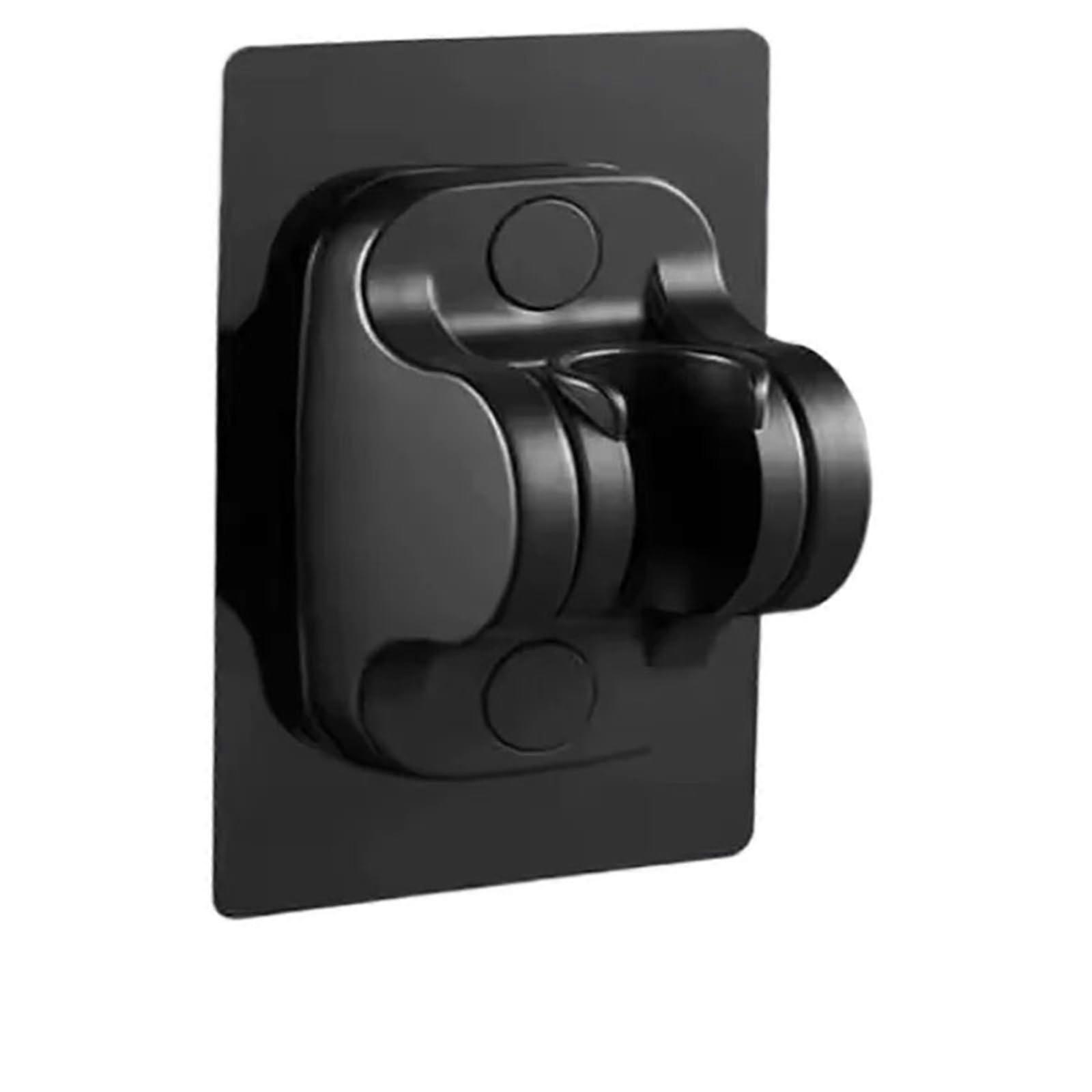 Pressure Handheld Shower Head 304 Stainless Steel Water Saving Adjustable Stop Button Black Holder