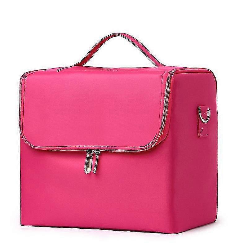 Youyijia مستحضرات التجميل مربع التخزين المهنية مستحضرات التجميل مربع تخزين محمول كبير مستحضرات التجميل مسمار مربع تخزين مستحضرات التجميل مربع مع الكتف حزام النايلون النسيج