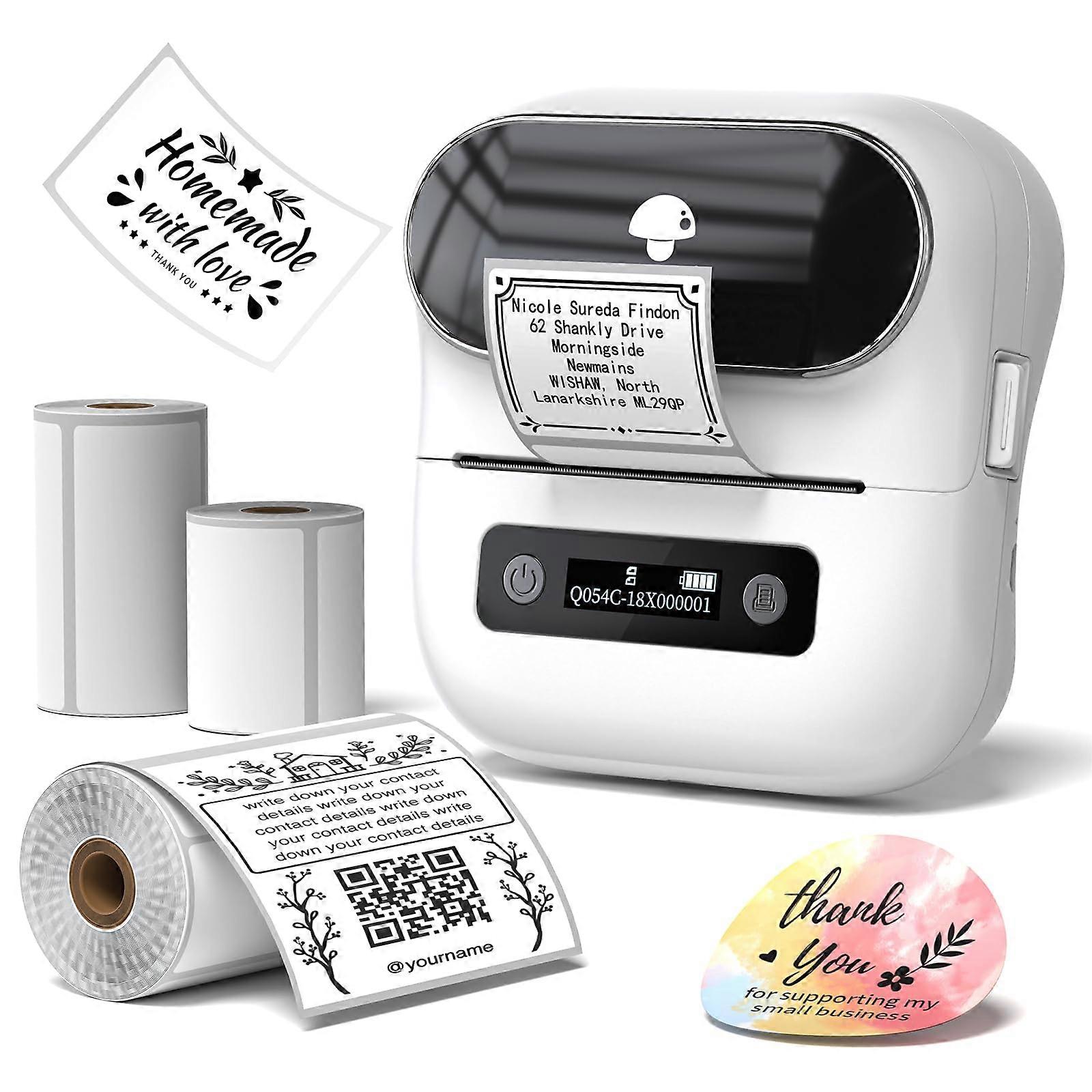 Thermal Label Printer Bluetooth Wireless, Barcode  and Address Maker for Phone and Laptop