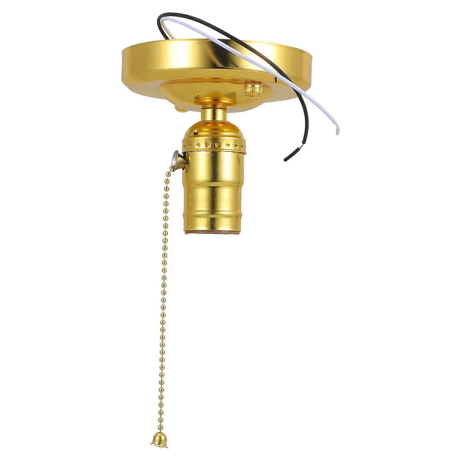 1Set Vintage Light Holder with Pull Chain DIY E27 Light Socket Light Accessory