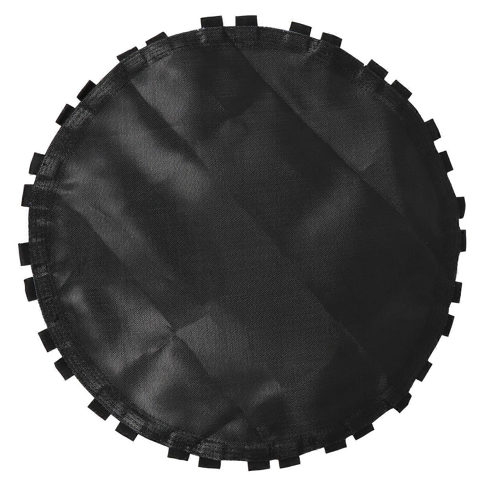 Trampoline Replacement Mat Black Round Jumping Mat with Hooks 1Pcs for Outdoor Use