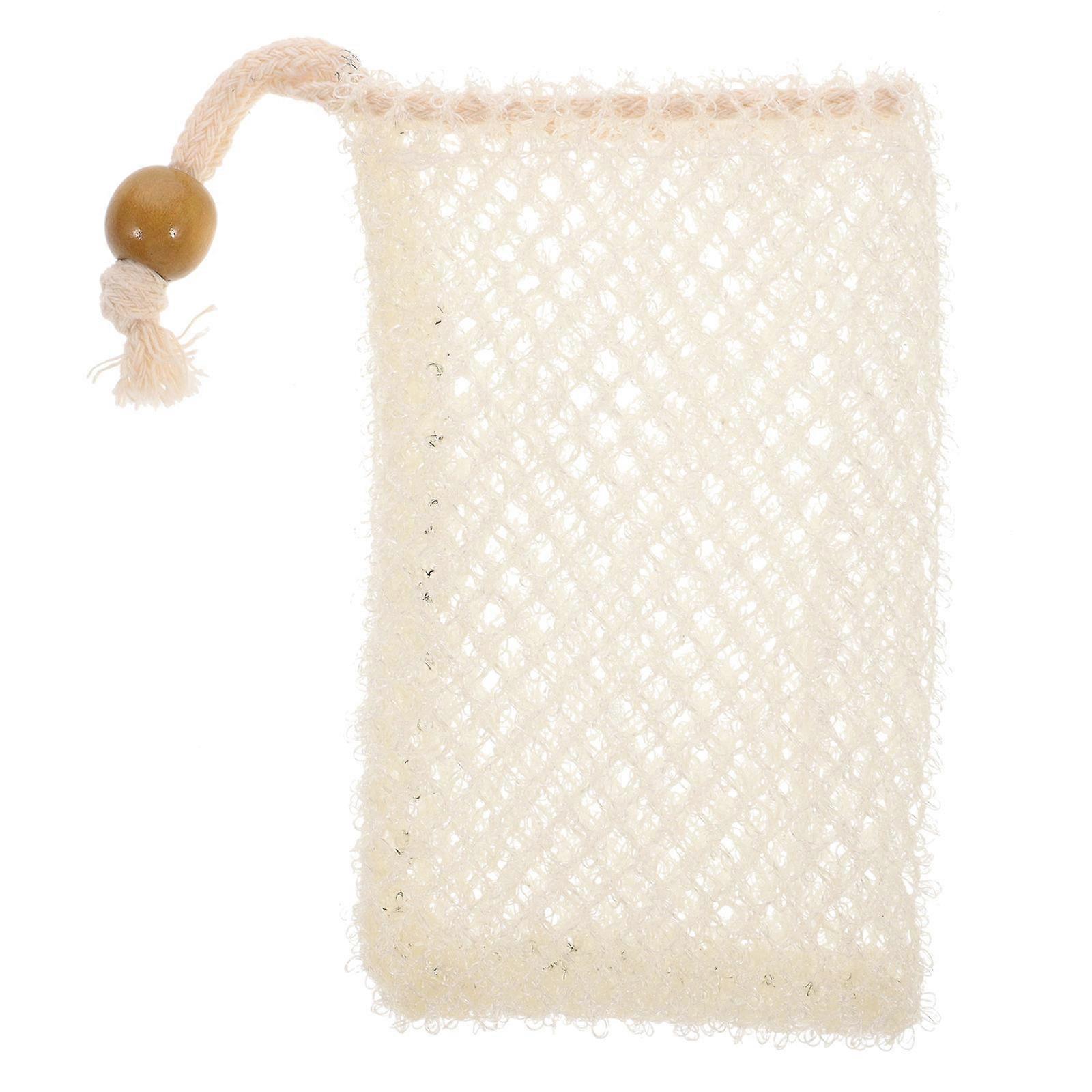Soap Storage Bag 3Pcs for Exfoliating Use Beige Soap Saver Pouch