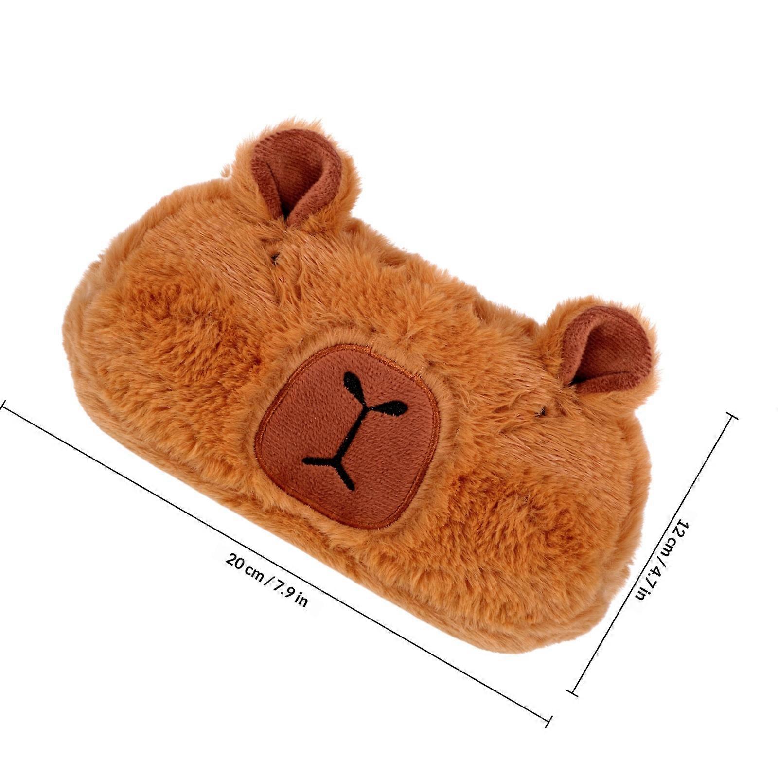 1 Set Pen Storage Bag Adorable Plush Pencil Organizer Carrying Bag