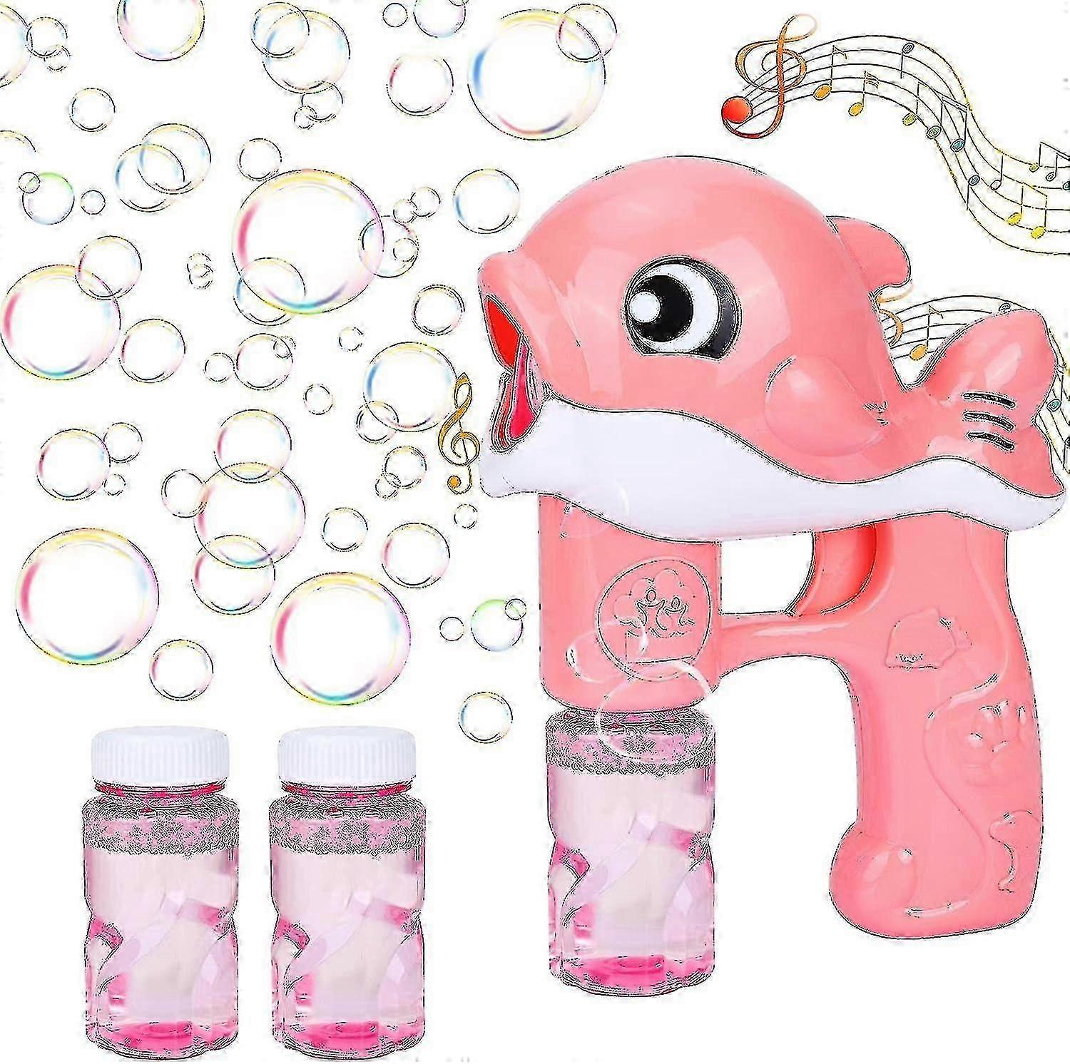 Compact Automatic Bubble Gun for Kids with Soap Bubble Solution Included 26s