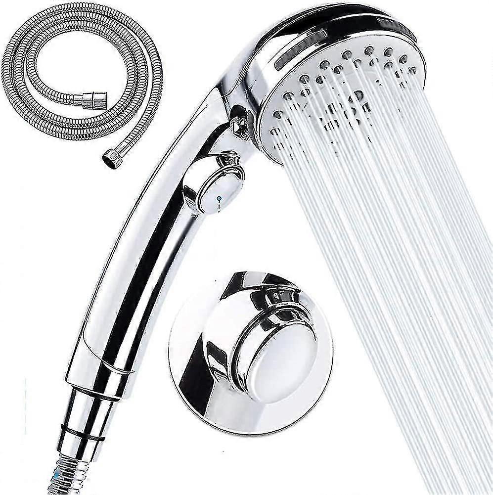 Handheld Shower Head With Hose -5 Spray Settings Removable High Pressure Shower