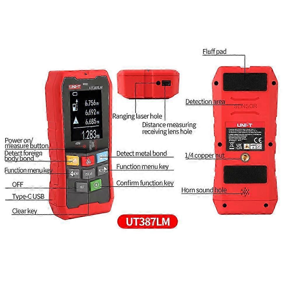 UNI-T UT387LM Wall Detector Steel Wire Water Pipe Metal Detector with Wall Detection Function and Ranging Function 2025