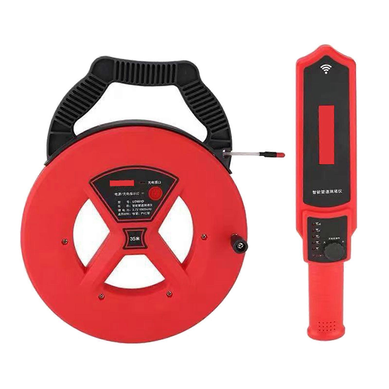 Pipeline Clogging Locating Instrument Pinpointer Wall PVC Iron Pipe Blockage Detector Rechargeable Pipeline Blocking Multicolor