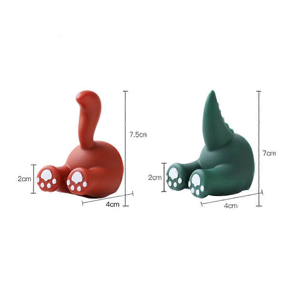 Wall Mounted Hook for Holding 3Pcs Punch Free Plastic Toothbrush Holder