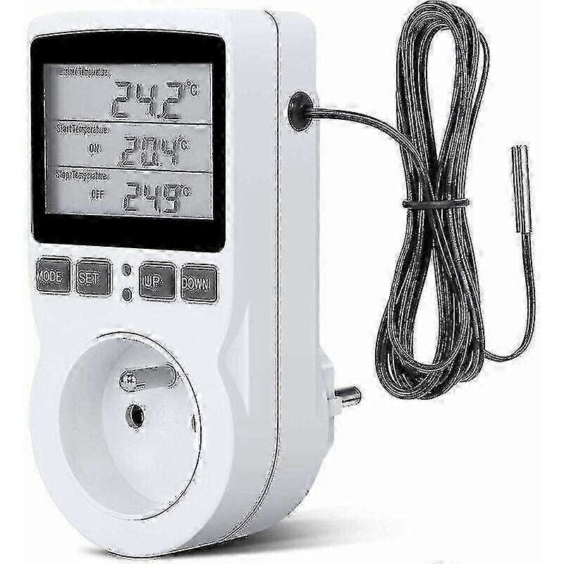 26-27 Thermostat Socket, Digital Timer Socket, Digital Programmable Socket With Sensor, Programmable Digital Timer, Heating Thermostat Socket Compatib