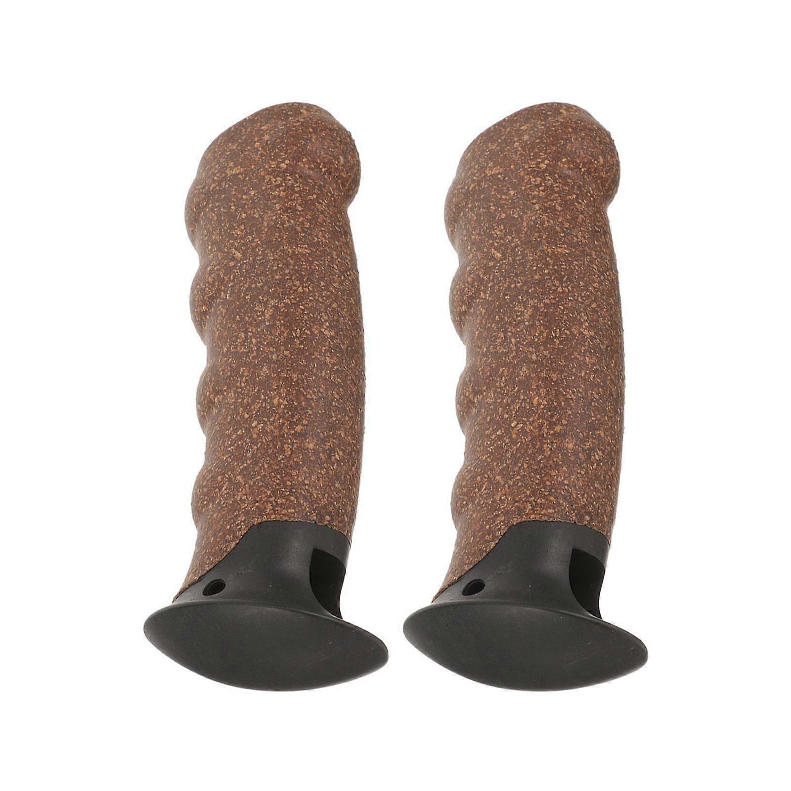 Cork Trekking Pole Handle for Replacement 2Pcs Hiking Pole Grip Yellow