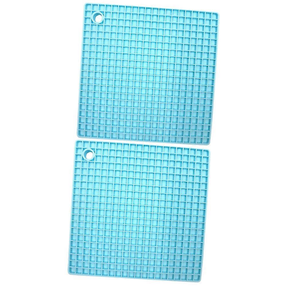 Silicone Placemat Heat Insulation Multifunction Coasters 2Pcs for Home Use