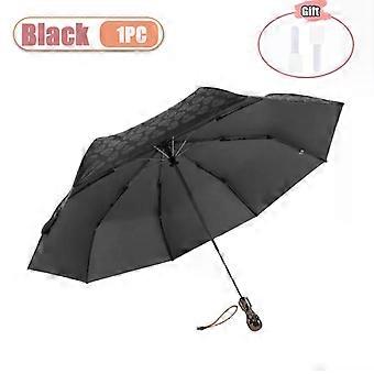 1-2PCS Automatic Umbrella with Skull Pattern Compact Design UV Protection Rainproof Windproof Travel Sun Shade for Men Women