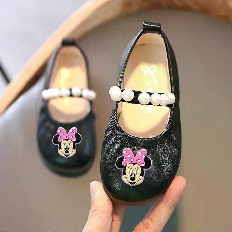 Disney Toddler shoes Spring and Autumn Leather Shoes Mickey Mouse Girls Sandals Children Soft Sole Baby Casual Shoes