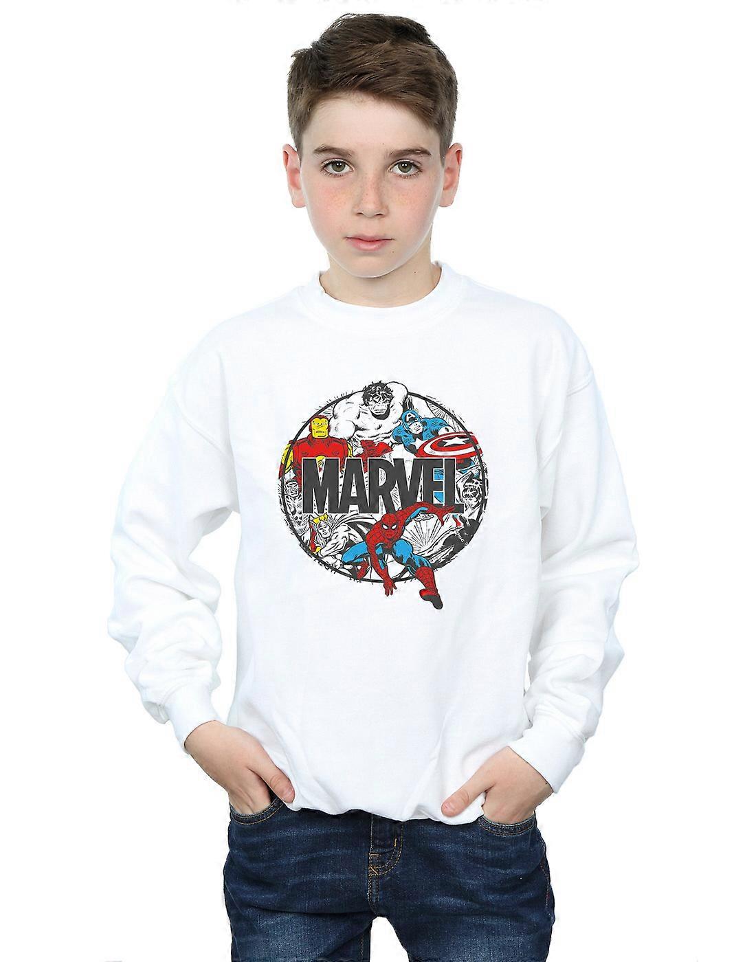 Marvel Boys Comics Character Circle Sweatshirt