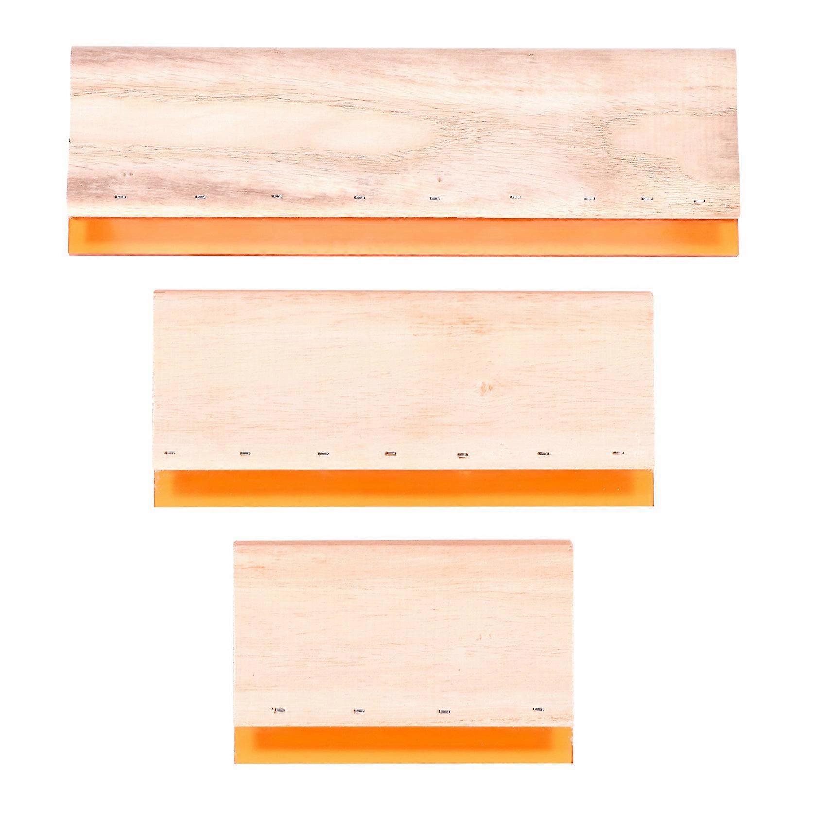3 Pcs Silk Screen Printing Squeegee Ink Scaper Scratch Board Tools 16cm 24cm 33cm
