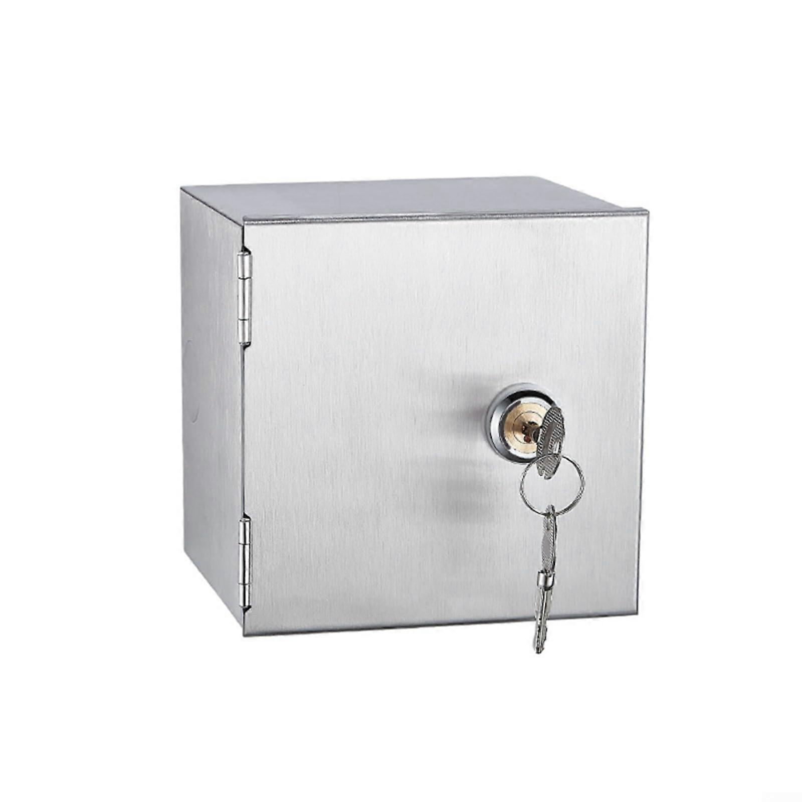Outdoor Waterproof Socket Box with Lock, RustResistant Stainless Steel Electrical Enclosure