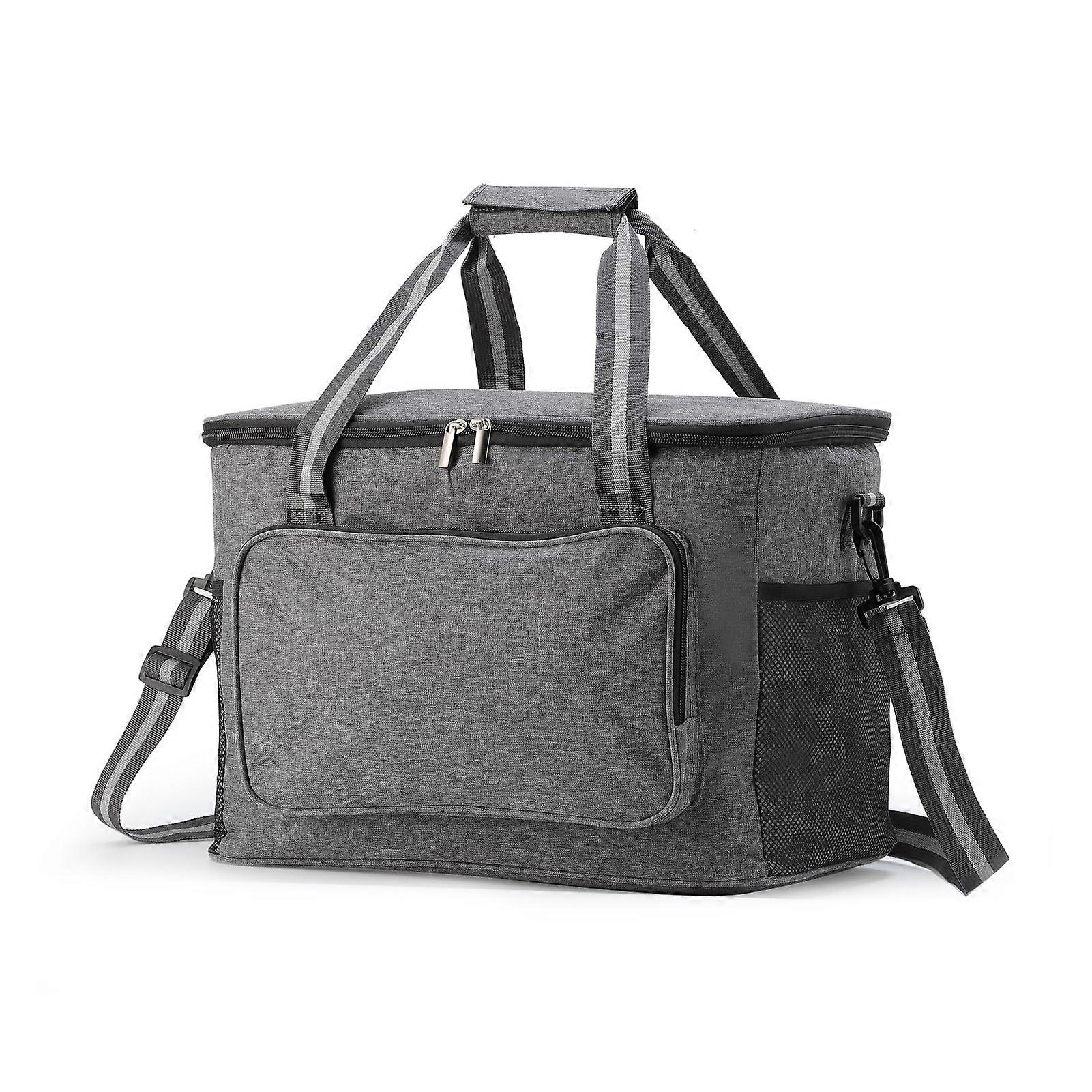 35L Large Capacity Insulated Cooler Bag, Leakproof Waterproof, Foldable with MultiPockets for Camping