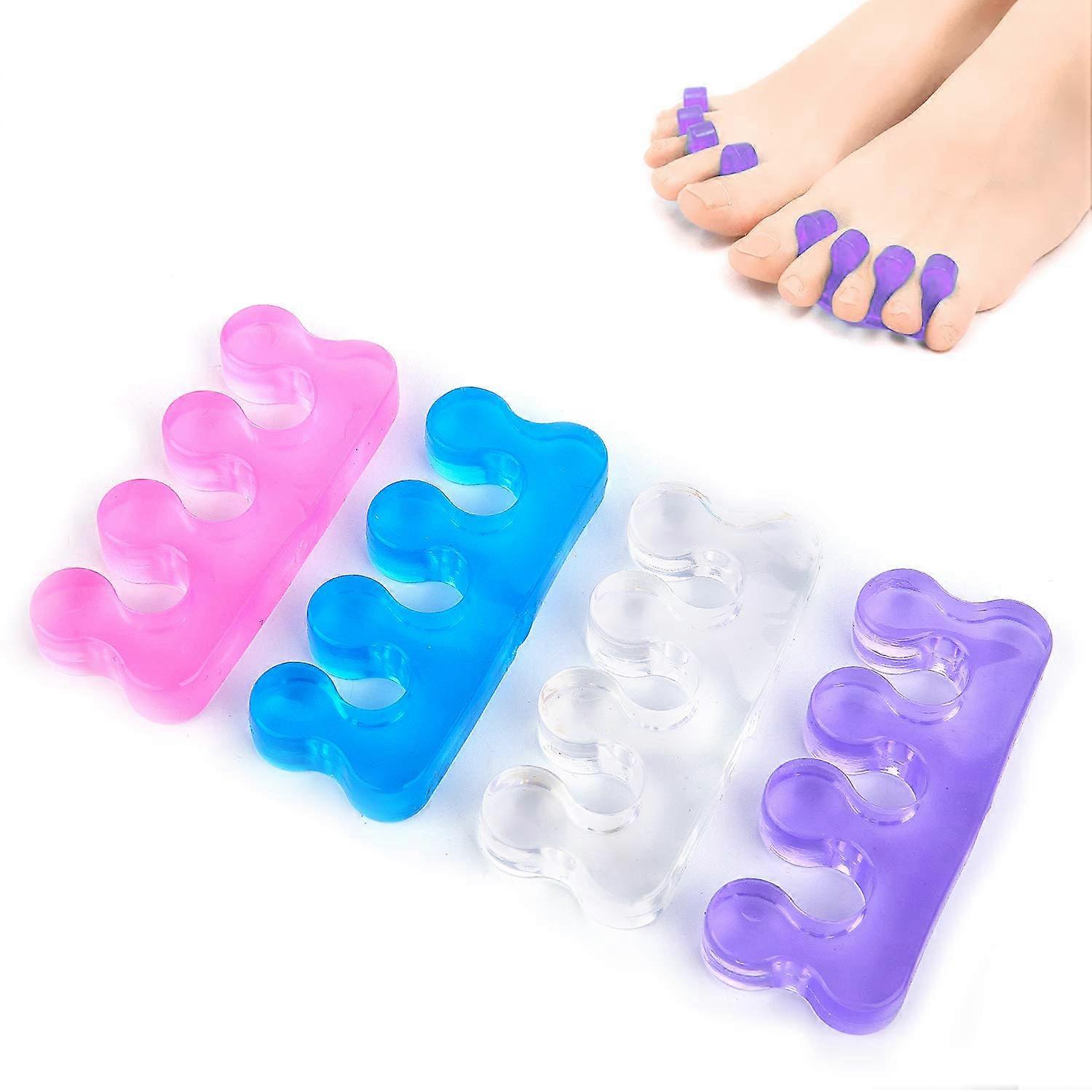 Toe Separators 8 Pcs Silicone Toe Spacers for Pedicure and Nail Polish Application Reusable
