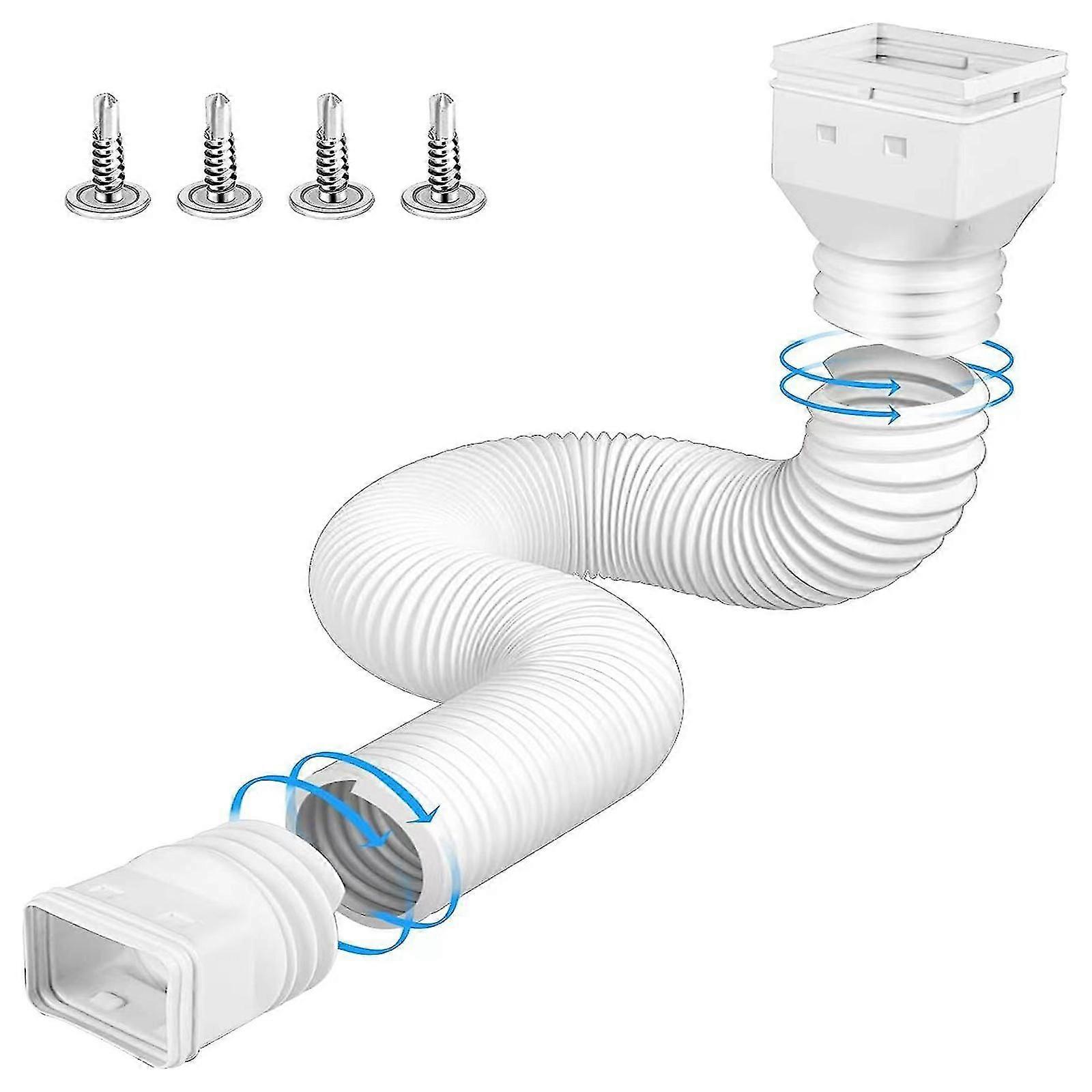 2 Pack Rain Gutter Downspout Extensions Flexible Down Spout Drain Extender