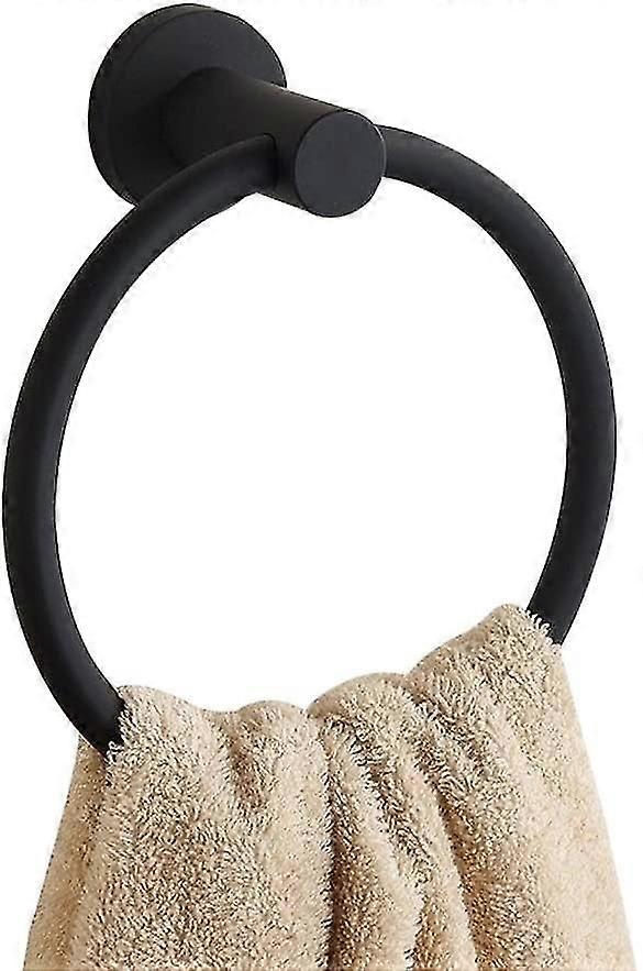 Towel Rack Matte Black, Round Towel Rack