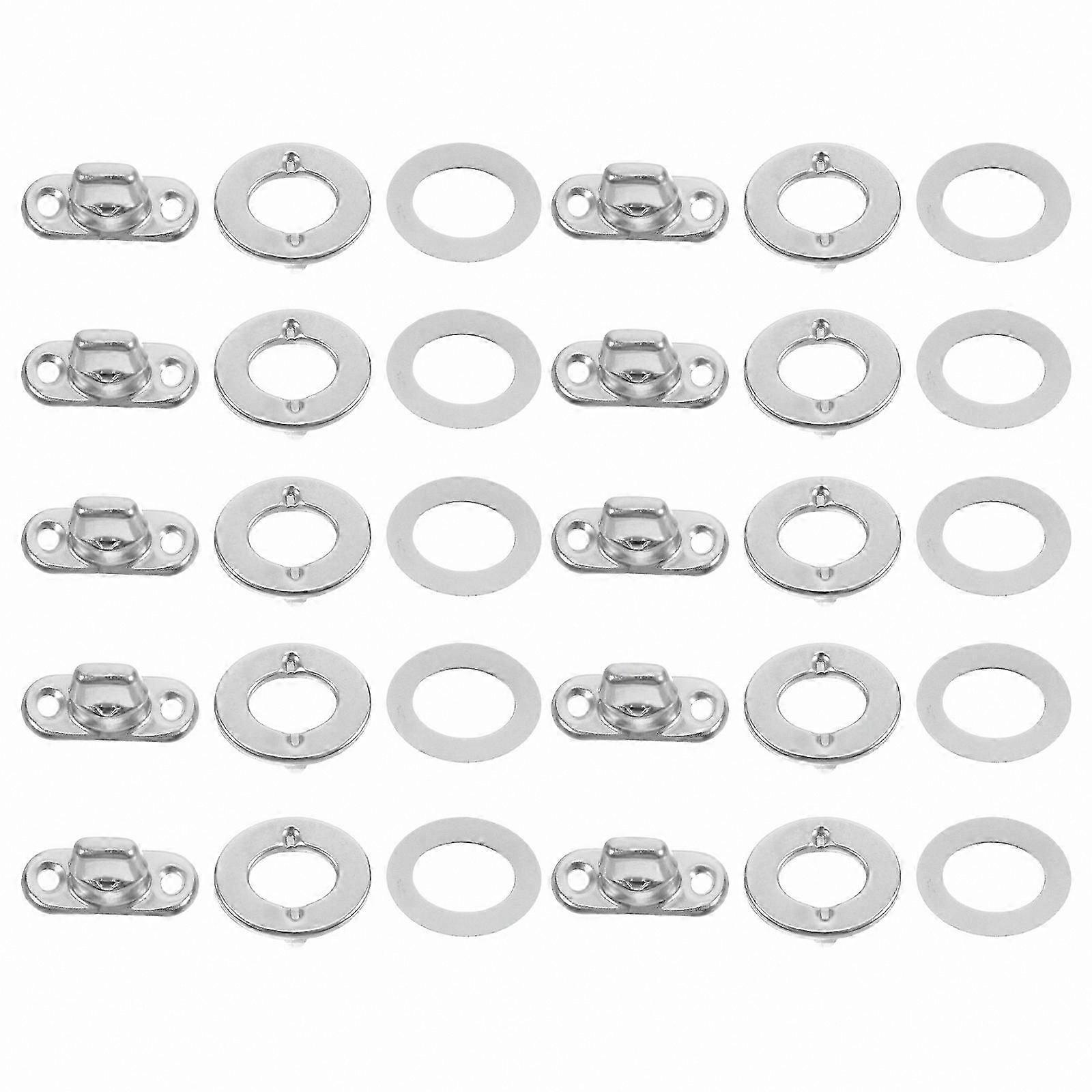Stainless Steel Rotating Button Studs for Secure Mounting - 10 Sets