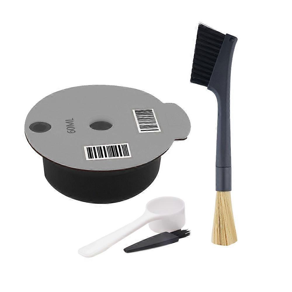 ICafilas YB01 Reusable Coffee Filter, Color: Gray+Double Head Brush