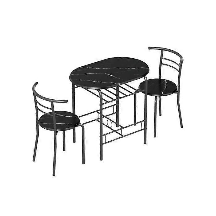 HOMCOM Three-Piece Compact Dining Set - Black