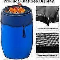 Rain barrel protection net with drawstring, adjustable mosquito and leaf cover, 2 pcs