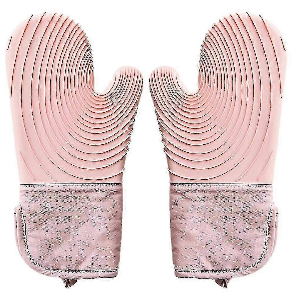 Silikonugnsvantar, perfekta för bakning, quiltat foder, presentask, blå azurblå