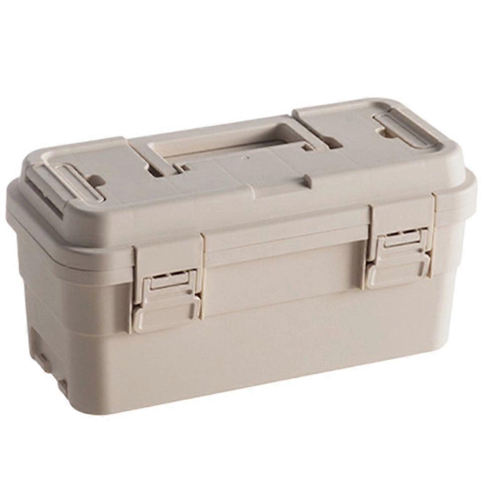 Tool Storage Box, Gardening Tool Box,, Hardware Storage Set, Plastic Storage Box Waterproof Cargo Box Khaki