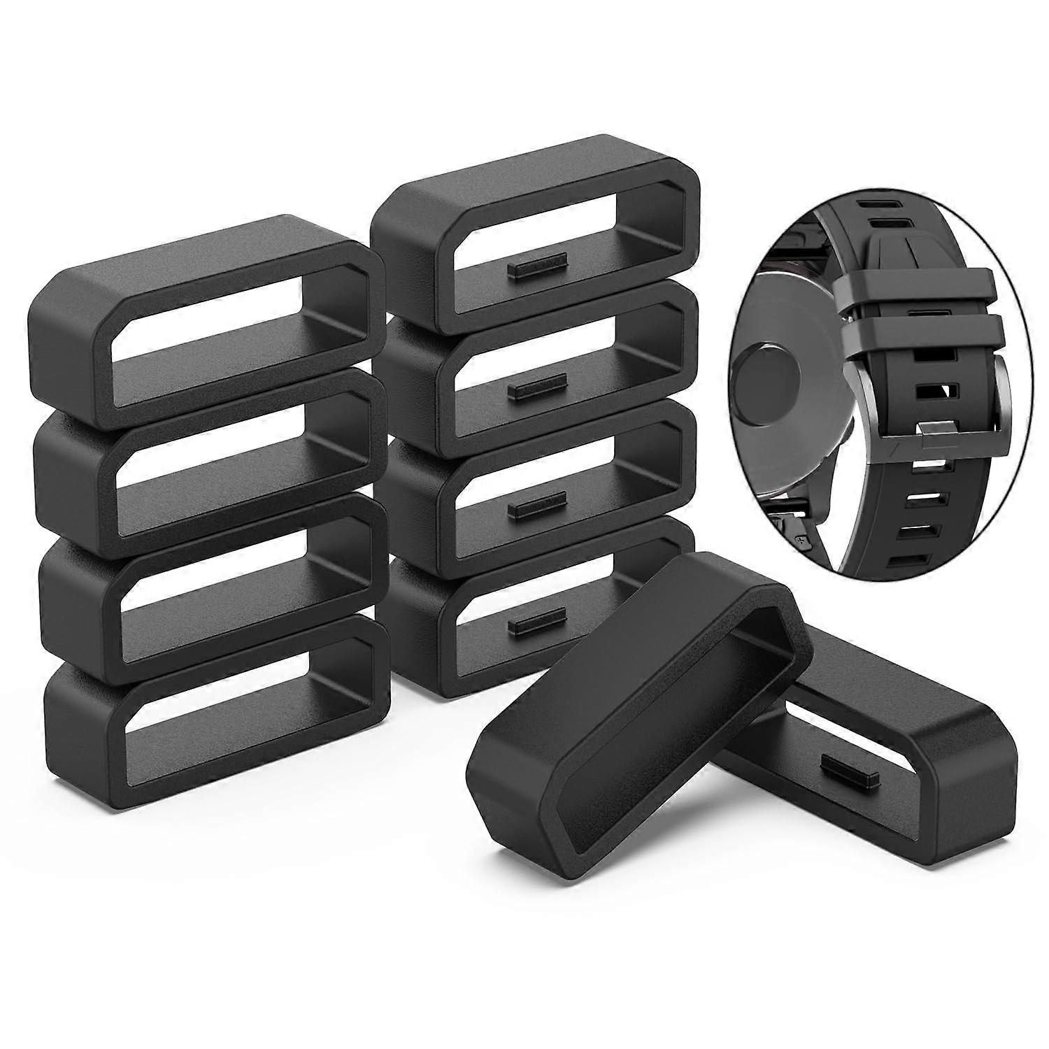 10pcs 22mm Silicone Watch Band Keeper for Garmin Fenix Instinct Forerunner Secure Strap Loop