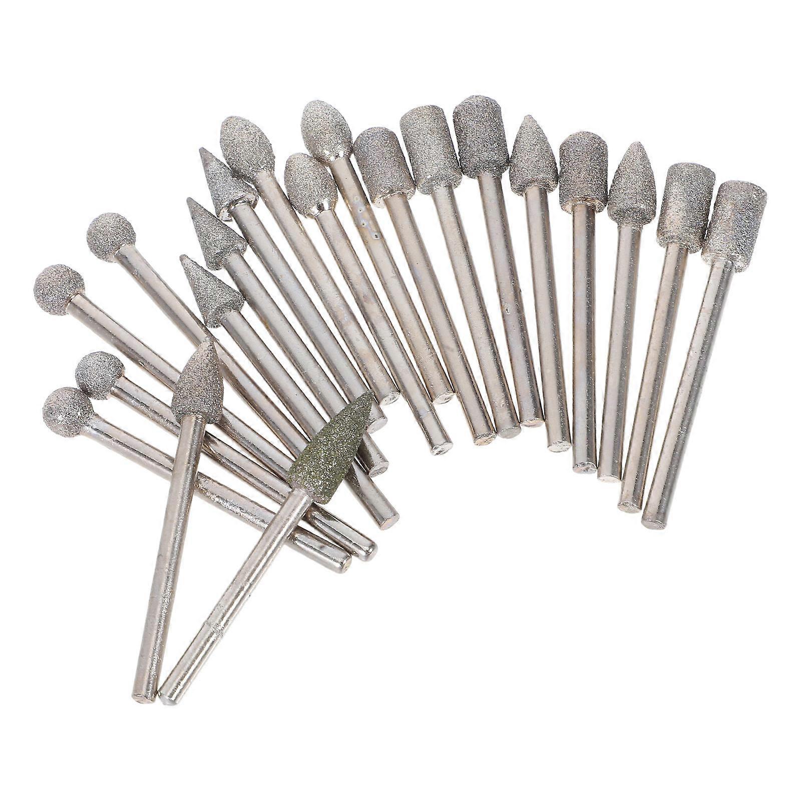 Silver Rotary Burrs Set for Rust Removal Replacement 20Pcs