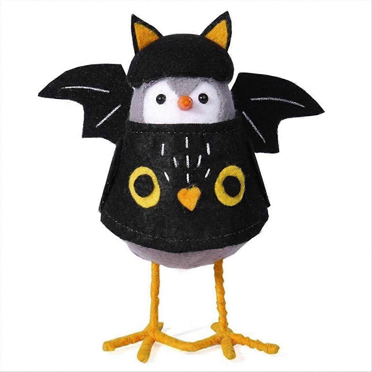 Halloween standing bird statue, ghost bird statue, black