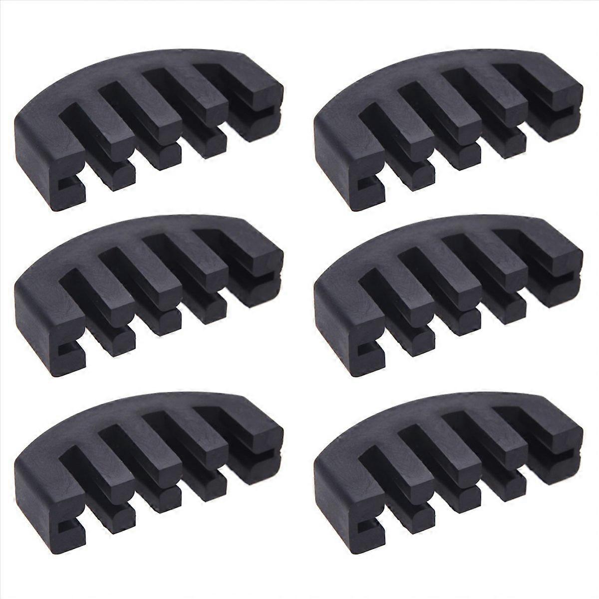 6X Rubber Mute 4/4 Violin Fiddle Slight Practice Black